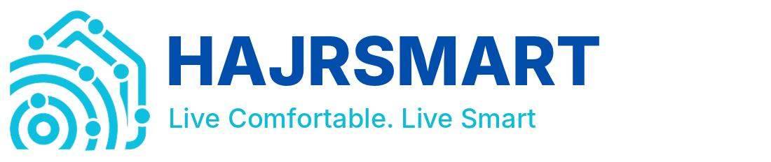 Original HAJRSMART logo — Live Comfortable. Live Smart